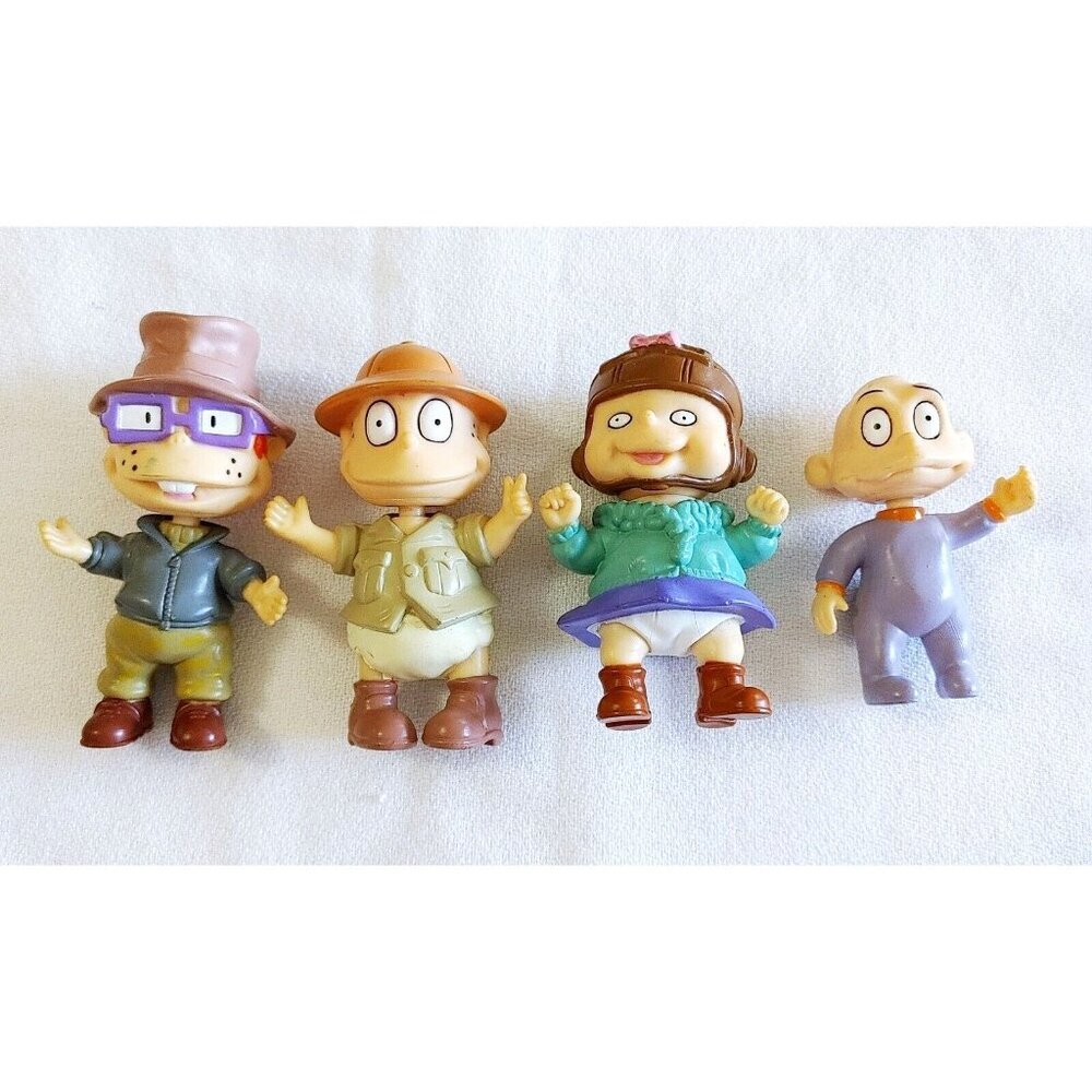 4 Vintage Viacom 1998 RUGRATS Mixed Collectible PVC Figure Lot Tommy Chuckie